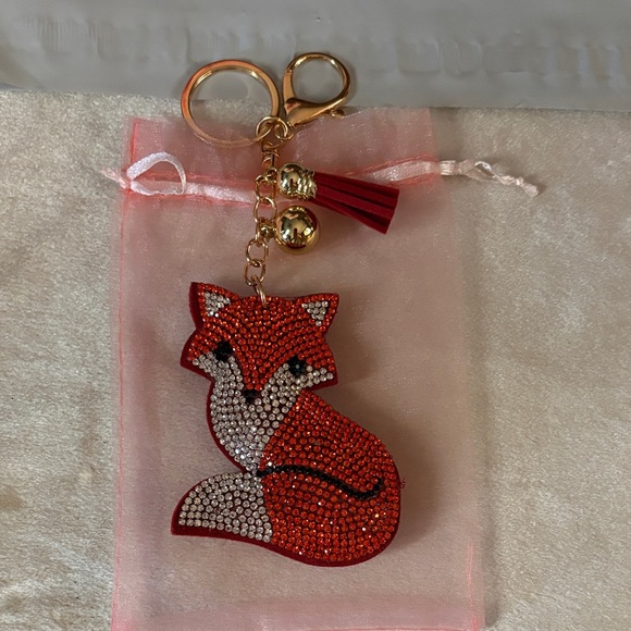 Red Fox Rhinestone Key Holder - Picture 2 of 4